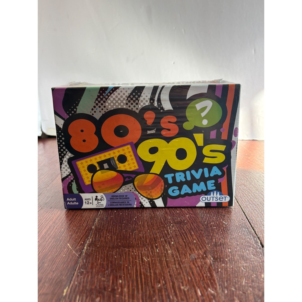 Outset Media 80's & 90's Trivia Game Retro Pop Culture Card Game New Sealed
